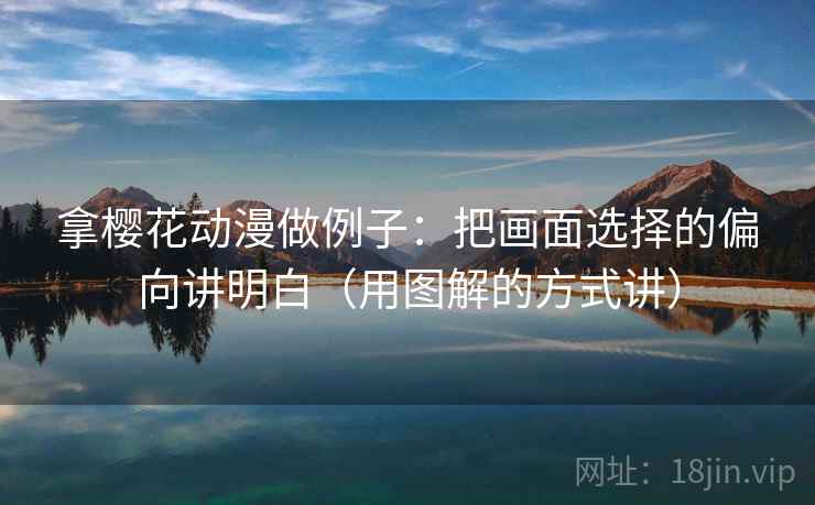 拿樱花动漫做例子:把画面选择的偏向讲明白(用图解的方式讲) 拿樱花动漫做例子:把画面选择的偏向讲明白(用图解的方式讲)